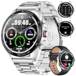 LIGE 1.43'' AMOLED Smart Watch for Men,Smartwatch for iOS Android with Dial Answer Calls Voice Assistant,Heart Rate Blood Oxygen Sleep Monitor,100+ Sports Modes IP68 Waterproof Fitness Tracker Watch