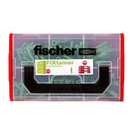 fischer - FIXtainer de 210 chevilles nylon pour tous les matériaux de construction UX GREEN sans vis / 120 UX GREEN 6 x 35 R, 60 UX GREEN 8 x 50 R et 30 UX GREEN 10 x 60 R gris