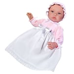 ASI doll Leonora - with long white piqué dress and pink dot