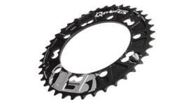 Plateau vtt rotor qx2 oval double 110x5mm bcd noir