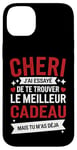 Coque pour iPhone 14 Plus Tee Shirt Saint Valentin Cheri Amour Amoureux Couple Humour