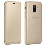 Official Samsung Flip Wallet Cover, standcase for Samsung Galaxy A6 – Gold