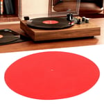 Phonograph Wool Pad Antiskid Shockproof Turntable Red Mat For Record Players FST