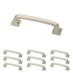 Franklin Laiton Argent 7,6 cm Lombard d'antan de cuisine ou meubles Cabinet Hardware Poignée de tiroir Pull, P29521K-SN-B