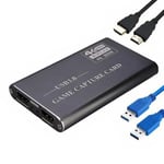 Carte d'acquisition Audio-vidéo HDMI 1080P 60fps,HDMI vers USB 3.0,plaque d'enregistrement pour diffusion en direct de jeux,entrée micro,boucle de sortie 4K - Type Black S41