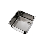 Stålvask firkantet, børstet stål Mål utv.: 355 x 320 mm