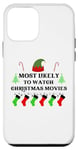 iPhone 12 mini Most Likely To Watch Christmas Movies Family Santa Elf Hat Case