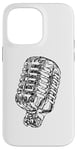 Coque pour iPhone 14 Pro Max Classic Retro Vocal Microphone Vintage