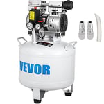 VEVOR Compresseur d’Air sans Huile Compresseur Silencieux à Air Comprimé Compresseur Outil d’Atelier pour Réparations Domiciliaires, Gonflage de Pneus (40L 850W, Électrovanne)