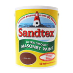 Sandtex 5 Litre Brick Red Ultra Smooth Exterior Masonry Paint Durable Microseal