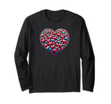 Cute Heart with Flowers and Hearts for Valentine's Day Long Sleeve T-Shirt