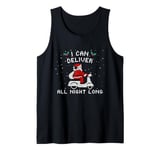 Funny Santa Deliver-All-Night-Long Pixel Gamers Delivery Man Tank Top