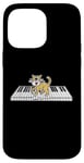 Coque pour iPhone 14 Pro Max Piano Chat Chaton Pianist Clavier