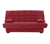 Banquette lit clic clac CARMEN tissu rouge