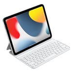 HOU Étui Clavier pour iPad 10e génération, français AZERTY, Clavier Intelligent pour iPad 10-A2696/A2757/A2777, étui de réveil/Veille Automatique pour Clavier Bluetooth, Portable, Angle réglable