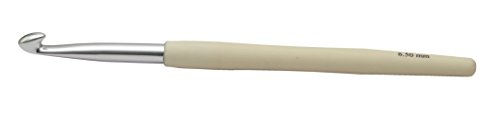 KnitPro 6.5 mm Waves Aluminium Crochet Hook, Ivory