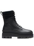 Clarks Orianna2 Hike Boots - Black Leather, Black, Size 8, Women