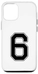 iPhone 13 Pro 6 - Number Number Uniform Numbering [Black/Black Letter] Sports Baseball Soccer Club Activities Case