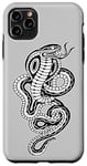 Coque pour iPhone 11 Pro Max Serpent Cobra King Blackwork