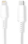 Nedis USB-C to Lightning Cable - laddningskabel till Apple - 2 meter vit