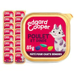 Edgard & Cooper Pâté pour Chat, Senior, (Poulet & Dinde, 85g x 16), Viande fraîche et protéines de qualité, Vrais ingrédients pour Chat, Pâté pour Chat stérilisé et Actif