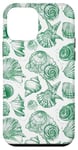 iPhone 12 mini Green ink Seashell Starfish Ocean Beach Sea Case