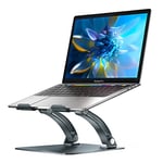 NULAXY Laptop Stand, Ergonomic Height Angle Adjustable Laptop Riser Holder Compatible with MacBook, Air, Pro, Dell XPS, Samsung All Laptops 10-17", Supports Up to 22 Lbs-Space (Grey)