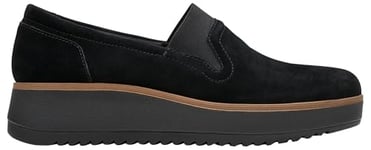 Clarks Femme Zylah Sky Mocassin, Black SDE, 38.5 EU