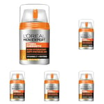 L'Oréal Men Expert - Soin Hydratant 24H Anti-Fatigue pour Homme - 5 Actions - Hydra Energetic - 50 ml (Lot de 5)