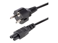 Startech.Com 3M (10Ft) Laptop Power Cord, Eu Schuko To C5, 2.5A 250V, 18Awg, Notebook / Laptop Replacement Ac Cord, Printer/Power Brick Cord, Schuko Cee 7/7 To Clover Leaf Iec 60320 C5 - Laptop Charger Cable (753E-3M-Power-Lead) - Strömkabel - Power