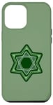 iPhone 12 Pro Max Green Star of David for Hanukkah | Am Yisrael Chai Case