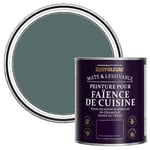 Rust-Oleum Peinture Verte Résistante à l'eau pour Faïence de Cuisine, Finition Mate - Deep Sea 750ml