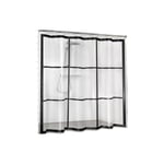 Csparkv - Rideau de douche Transparent L180xH200 + fermoir métal Neuf panneaux