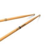 ProMark Drum Sticks - Rebound 5B Drumsticks - ActiveGrip For Secure, Comfortable Grip - Gets Tackier As Your Hands Sweat - Active Grip Finish, Acorn Tip, Hickory Wood - 1 Pair