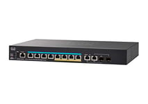 Cisco Commutateur géré empilable Cisco SG350X-8PMD, combine 8 Ports 2.5G multigigabit plus 240 W PoE, 2 x 10G SFP+, protection à vie limitée (SG350X-8PMD-K9-EU)