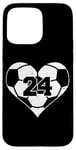 iPhone 15 Pro Max Soccer Number 24 Jersey Funny Soccer Heart Game Day Case