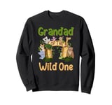 Grandad Of The Wild One Zoo Birthday Family Safari Jungle Sweatshirt