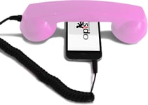 Opis 60S Micro - Combiné Telephone Portable/Écouteurs Filaire/Casque Audio En Forme Combiné Téléphonique Compatible Avec Iphone Avec Lightning (Adaptateur Inclus) (Rose)[QUE072381]