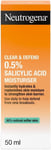 Neutrogena Clear and Defend Moisturiser 0.5% Salicylic Acid 50 ml UK