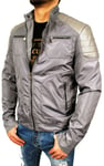 Veste Legere Bi Matiere Simili Cuir Homme Neuf Toute Taille