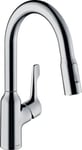 Mitigeur de cuisine avec douchette extractible chromé Hansgrohe Focus M43 180