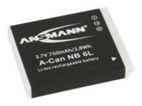 Ansmann A-Can Nb 6 L - Batteri - 750 Mah - För Canon Powershot D20, N, Sx170, Sx260, Sx270, Sx280, Sx500, Sx510, Sx600, Sx700