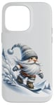 Coque pour iPhone 14 Pro Max Funny Winter Sports Accessories With Snowboarding Dad Gnome