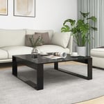 vidaXL sofabord 100x100x35 cm konstrueret træ sort højglans