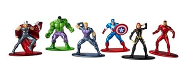 Jada - Figurines Metal - Assortiment Avengers - sous Licence Marvel - Coffret 6 Figurines - 253224001