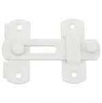 Verrou de Porte Coulissante Serrure de Porte Loquet à Bascule Boulon de Verrouillage de Boucle avec Vis pour Porte,Fenêtre,Placard et Jardin,Blanc Brillant en Acier Inoxydable,EMS9001W(Q169)