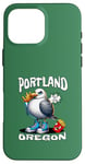 Coque pour iPhone 16 Pro Max Portland Oregon Seagull French Fries Souvenir drôle