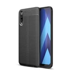 Samsung Galaxy A70      Leather Texture Case    Black