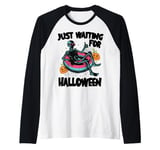 I'LL JUST WAIT Quiet Halloween Teacher Skeleton Meme tie dye Raglan Baseball Tee