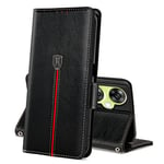 Case for Oneplus Nord CE 3 Lite 5G, Magnetic Leather Wallet Card Slots Phone Case, Flip Silicone TPU Bumper Protective Cover with Kickstand, Shockproof Book Case for Oneplus Nord CE 3 Lite Black